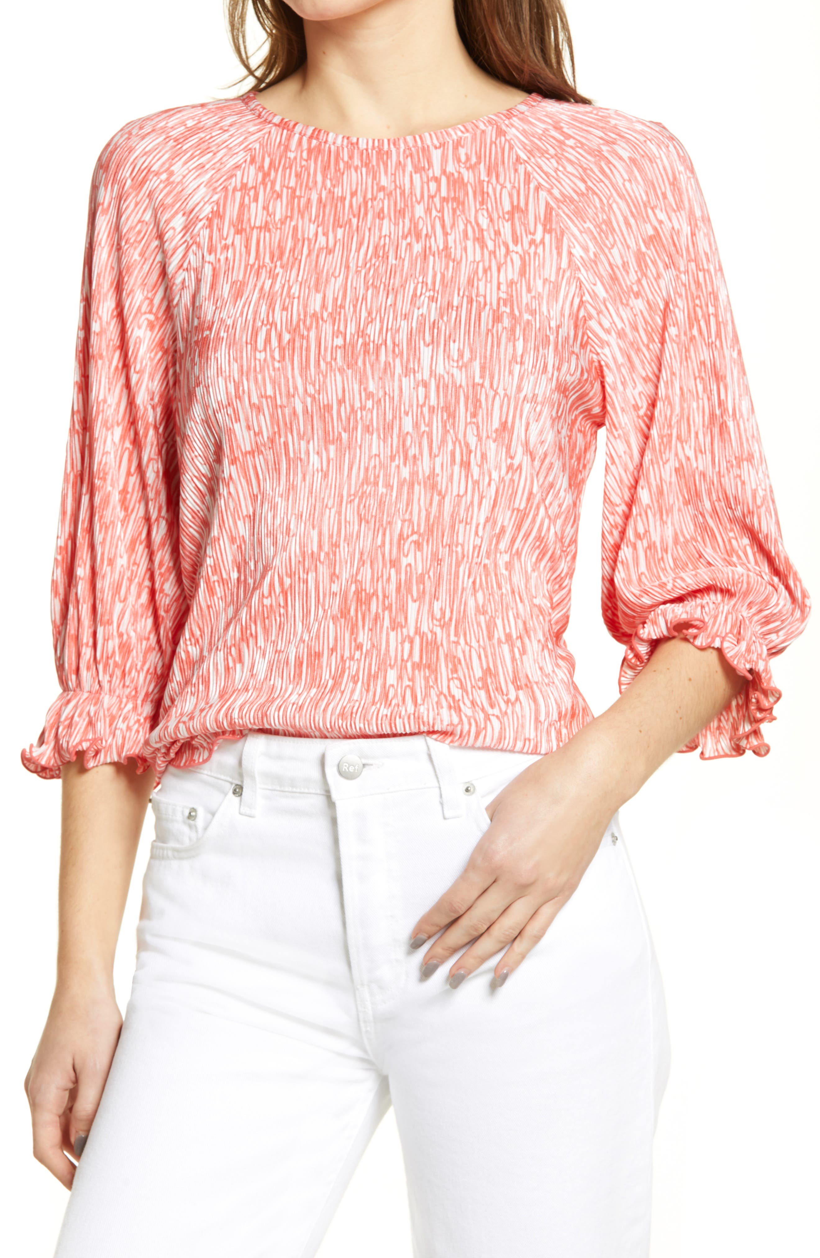 INC NEW Women/'s Striped 3//4 Sleeve Knit Casual Shirt Top TEDO